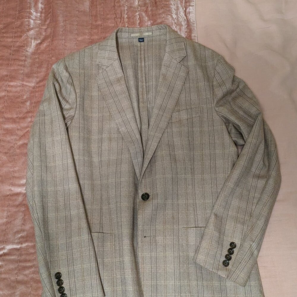 J.Crew Plaid Wool Blend Blazer Sport Coat Jacket 40R